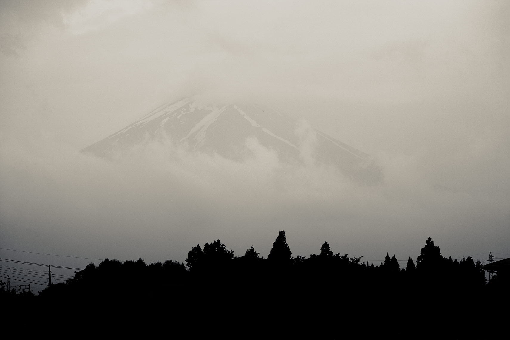 Mount Fuji through the Clouds